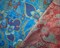 Aqua Blue-Multi Polyester Floral Chinese Brocade Woven Fabric By the Yard
